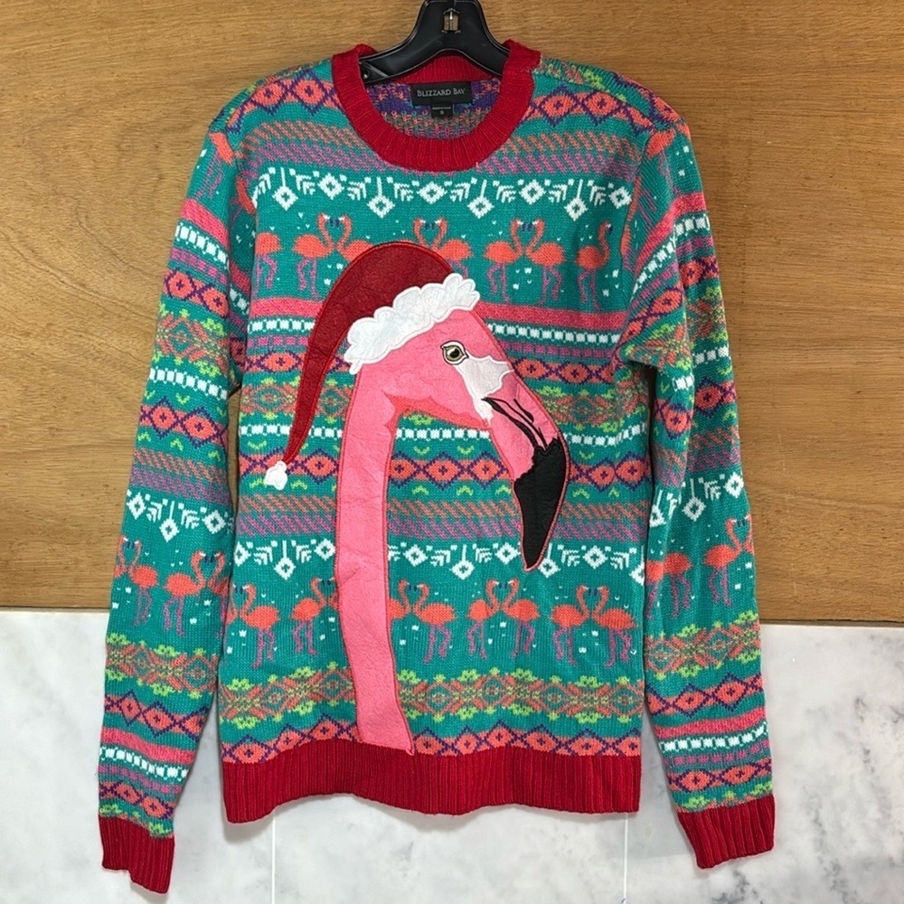 Flamingo Ugly Christmas Sweater size Small